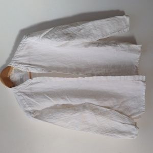 100% Linen White Button Down